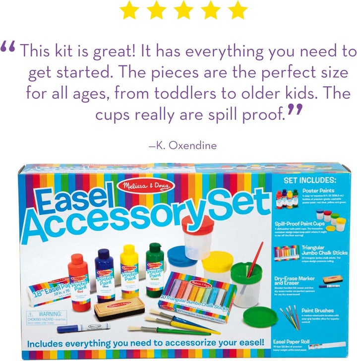 Melissa & Doug - Staffeleizubehör-Begleitset (Kunst & Bastelarbeiten, fördert die Kreativität, 25 Te