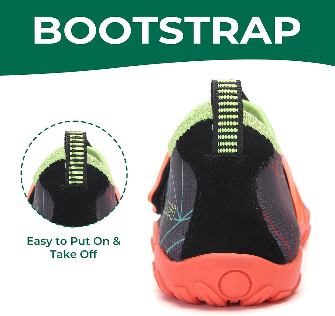 SAGUARO Kinder Badeschuhe rutschfeste Schnell Trocknend Aquaschuhe Gr.24-36 24 EU St 2 Orange, 24 EU