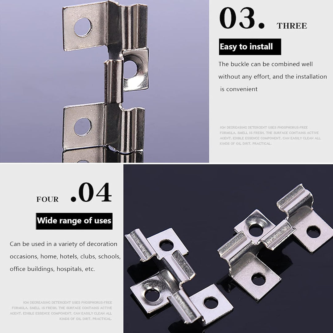 100 Stück Edelstahl Clips Terrassenclips Schrauben Befestigungs Clips WPC Dielen Befestigungsclips 8