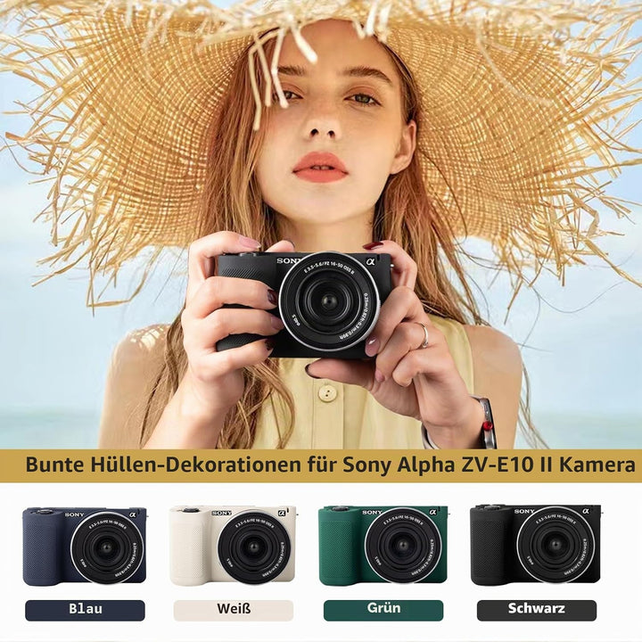 MUZIRI KINOKOO Weiche Silikonhülle, kompatibel mit Sony ZVE10 II/ZV-E10 II Digitalkamera, Schutzhüll
