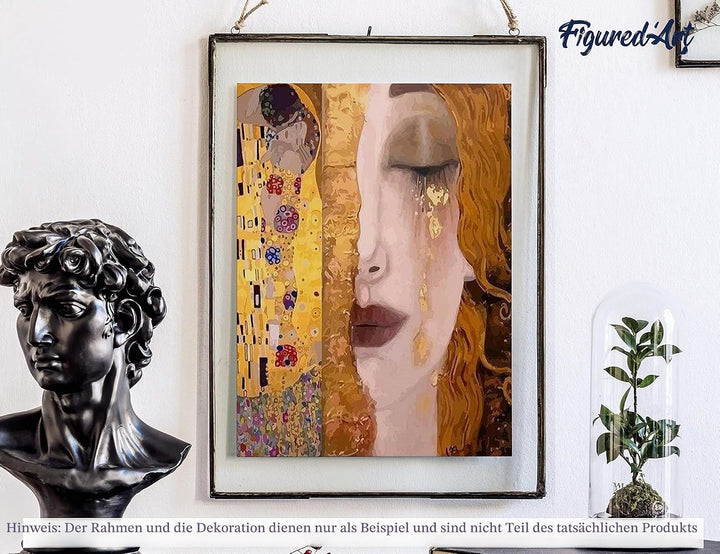 Figured'Art Malen Nach Zahlen Erwachsene Mit Rahmen Gustav Klimt - Paint by Numbers Basteln DIY Bast