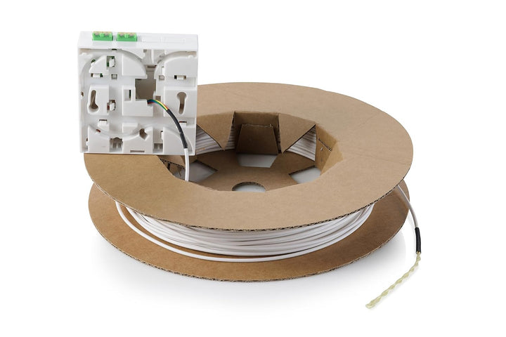 DIGITUS FTTx Installations-Kit – 50 m – 2x LC-APC Duplex Kupplung – Weiss | 4 Fasern – LSZH, CPR B2c