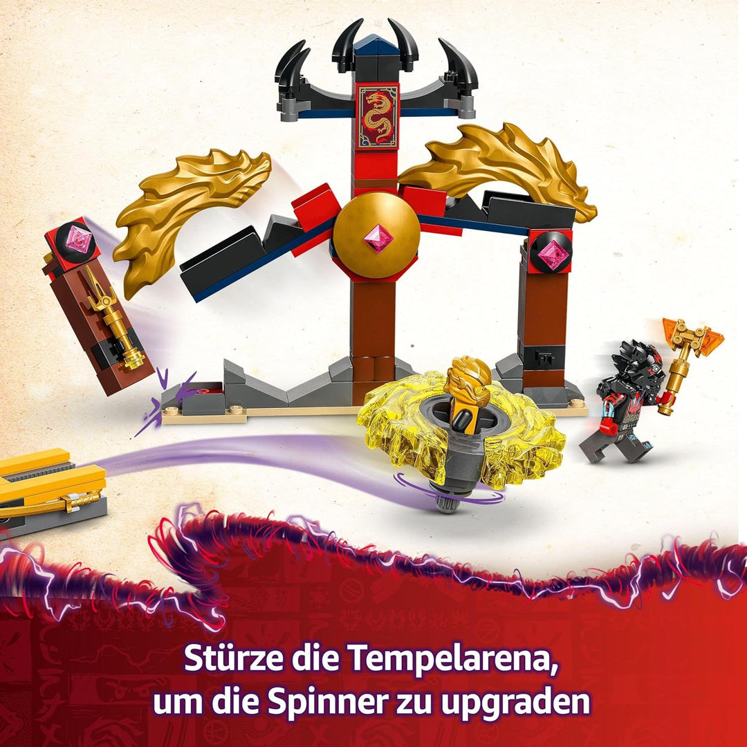 LEGO NINJAGO Drachen-Spinjitzu Battle Pack mit 2 Minifiguren - Ninja Spielzeug mit Spinner für Junge