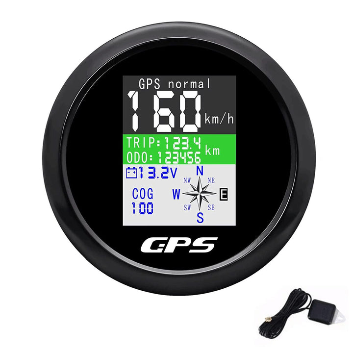KAOLALI GPS Tachometer Geschwindigkeitsmesser Kilometerzähler 85 mm Rostfreie IP67 Wasserdichte Digi