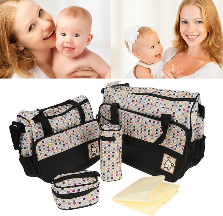 Baby Wickeltaschen-Set Multifunktions-Wickeltasche Komfort Baby Mama Set 5-teilig grosses Fassungsve
