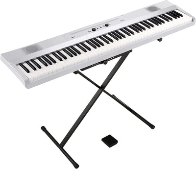 Korg – Liano L1 – Tragbares Digitalpiano mit Hochwertiger Soft-Touch-Tastatur – Perlweiss White, Whi