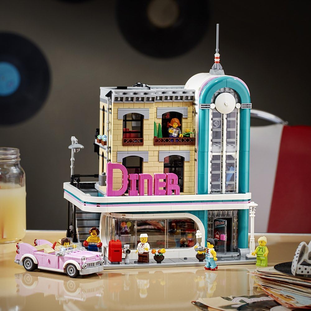 LEGO Creator Expert Downtown Diner 10260 Building Kit, Model Set and Assembly Toy for Kids and Adult