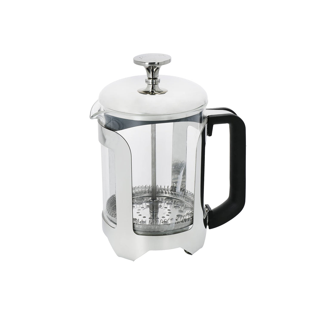 La Cafetière Roma Kaffeebereiter aus Edelstahl, 4 Tassen, silberfarben, in Geschenkverpackung, Silbe