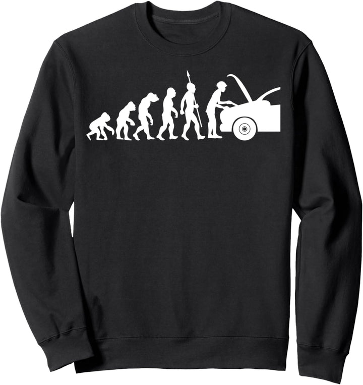 Fahrzeug Mechaniker Evolution Fun Mechatroniker Werkstatt Sweatshirt