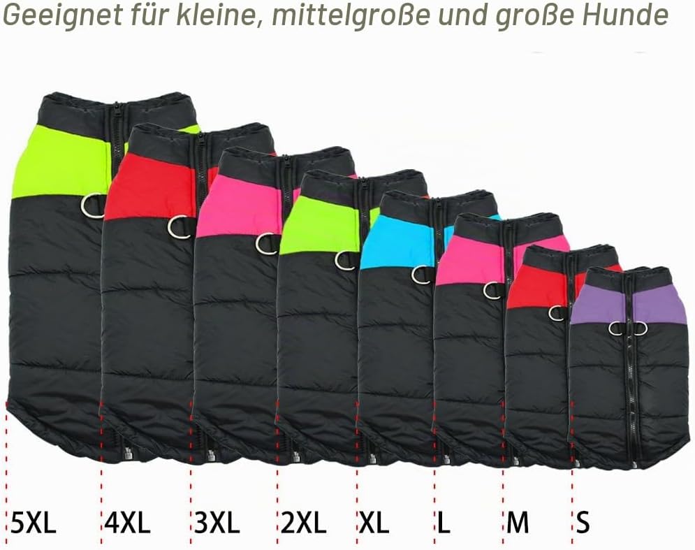 FEimaX Hundemantel für Hunde, Hundejacken Wasserdicht Warme Jacke für Kleine Mittelgrosse Grosse Hun