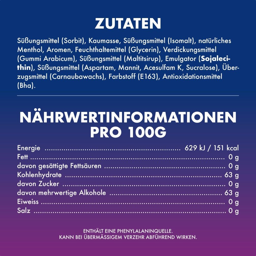 Airwaves Cool Cassis, Zuckerfreie Kaugummi-Dose, Mit Menthol Frische, 6 Dosen mit je 50 Dragees Cool