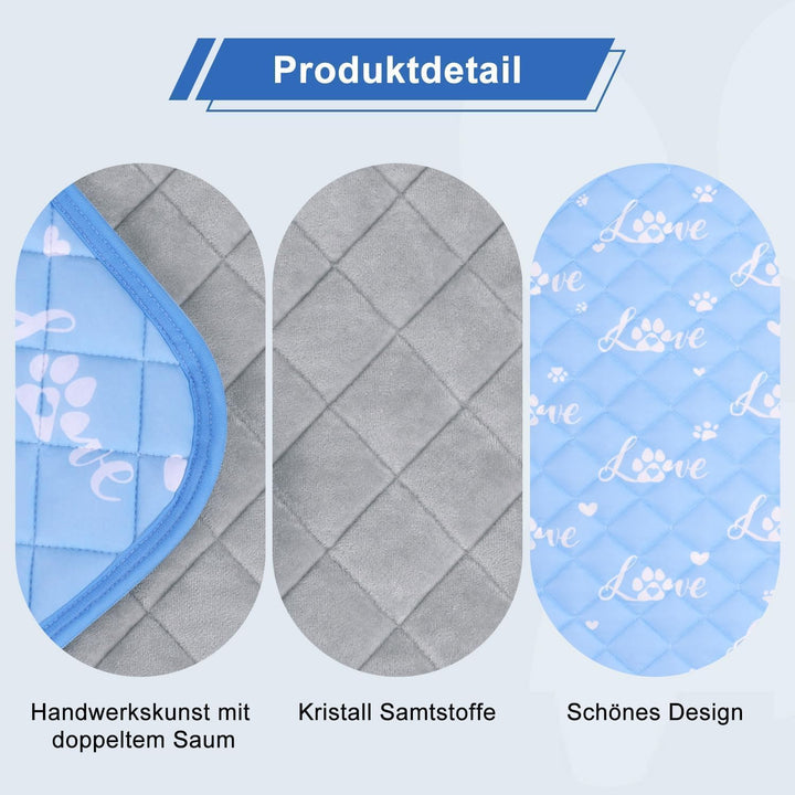 MYLUNE Home Kühlmatte für Hunde,wendbare Haustierunterlage kühl und warm,Schlafmatten für Hunde und