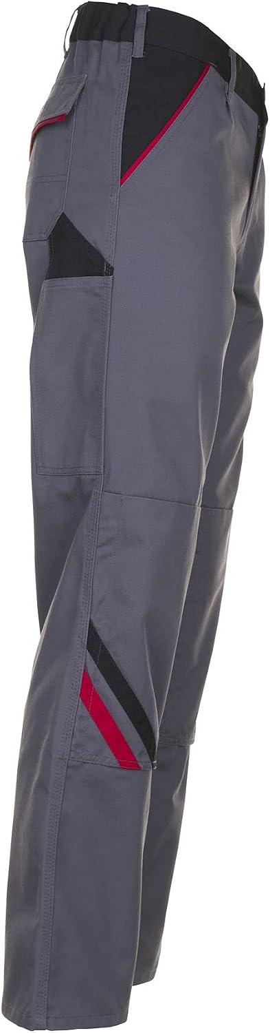 Planam 2322067 Highline Bundhose, Schiefer/Schwarz/Rot, Grösse 67