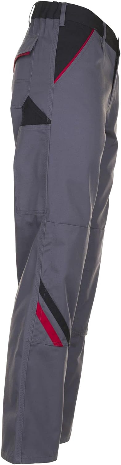 Planam 2322063 Highline Bundhose, Schiefer/Schwarz/Rot, Grösse 63