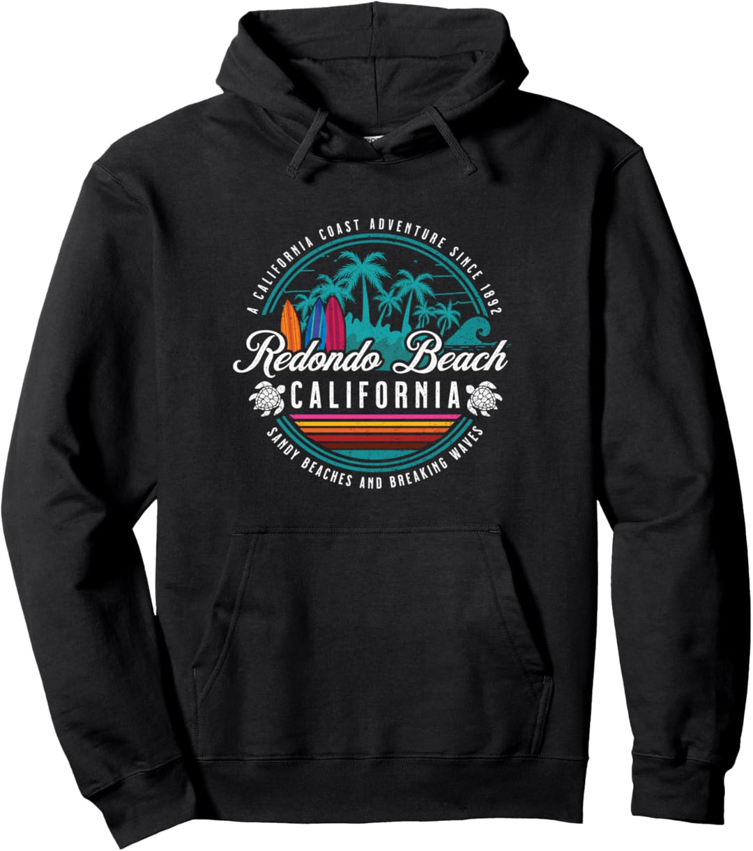 Redondo Beach, Kalifornien, Sandstrände, Breaking Waves, Surf Pullover Hoodie