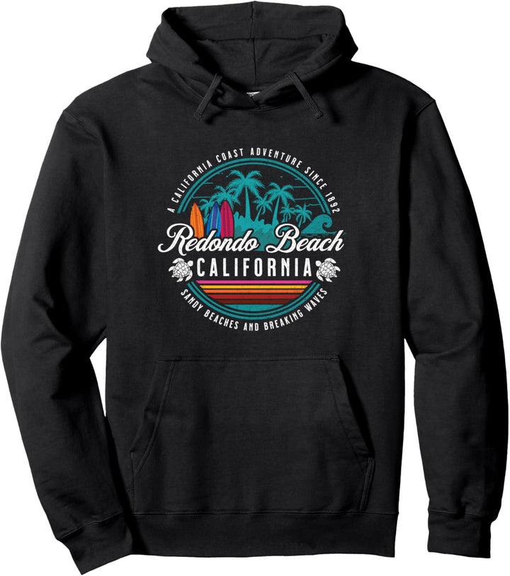 Redondo Beach, Kalifornien, Sandstrände, Breaking Waves, Surf Pullover Hoodie