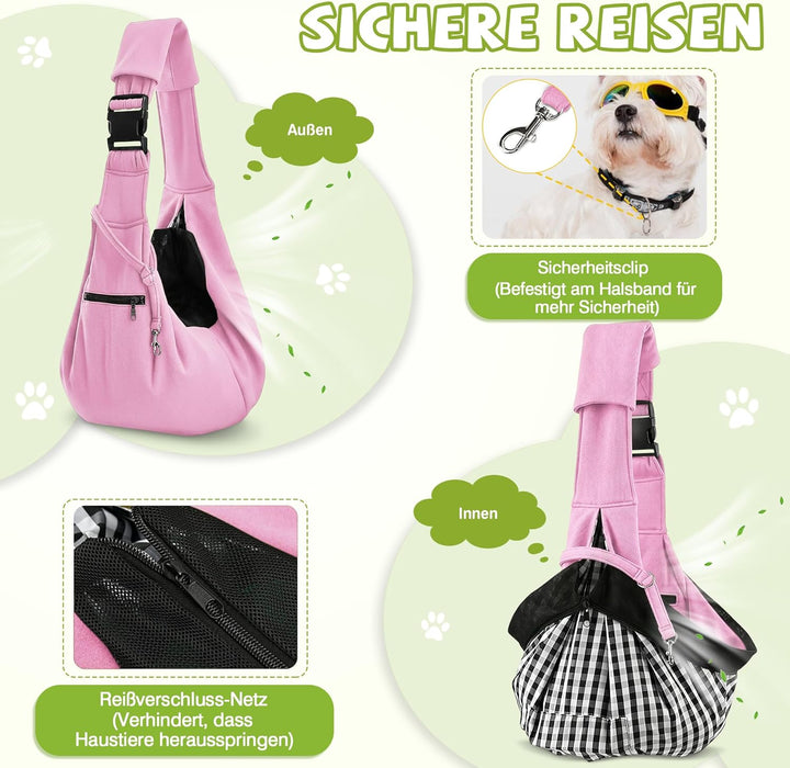 ALLSOPETS Hundetragetasche Atmungsaktive Bequeme Haustier Tragetasche für Kleine Hunde Katzen Sicher