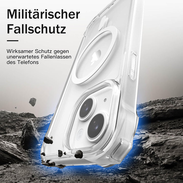 Handyband Abnehmbar für iPhone 13 Hülle mit Band, Hellblau Langes Band zum Umhängen & Kurzkordel für