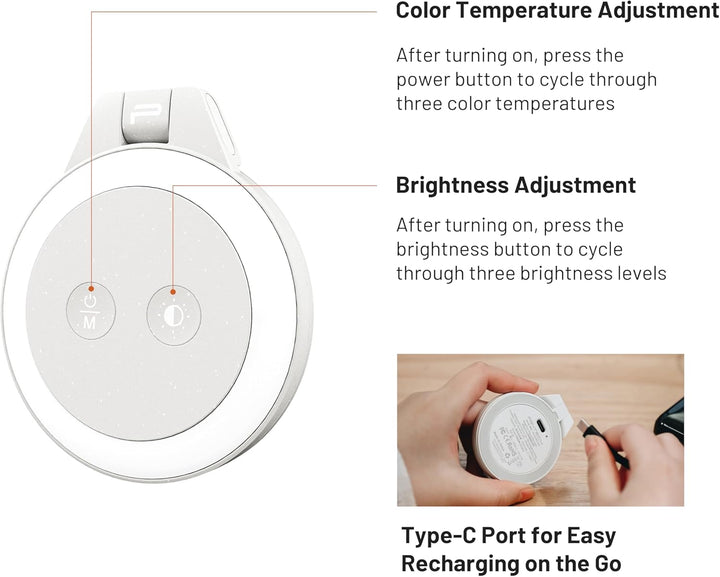 PGYTECH MagGlow Magnetisches Handy-Fülllicht, MagSafe Selfie-Licht, Tragbares Magnet-LED-Ringlicht m
