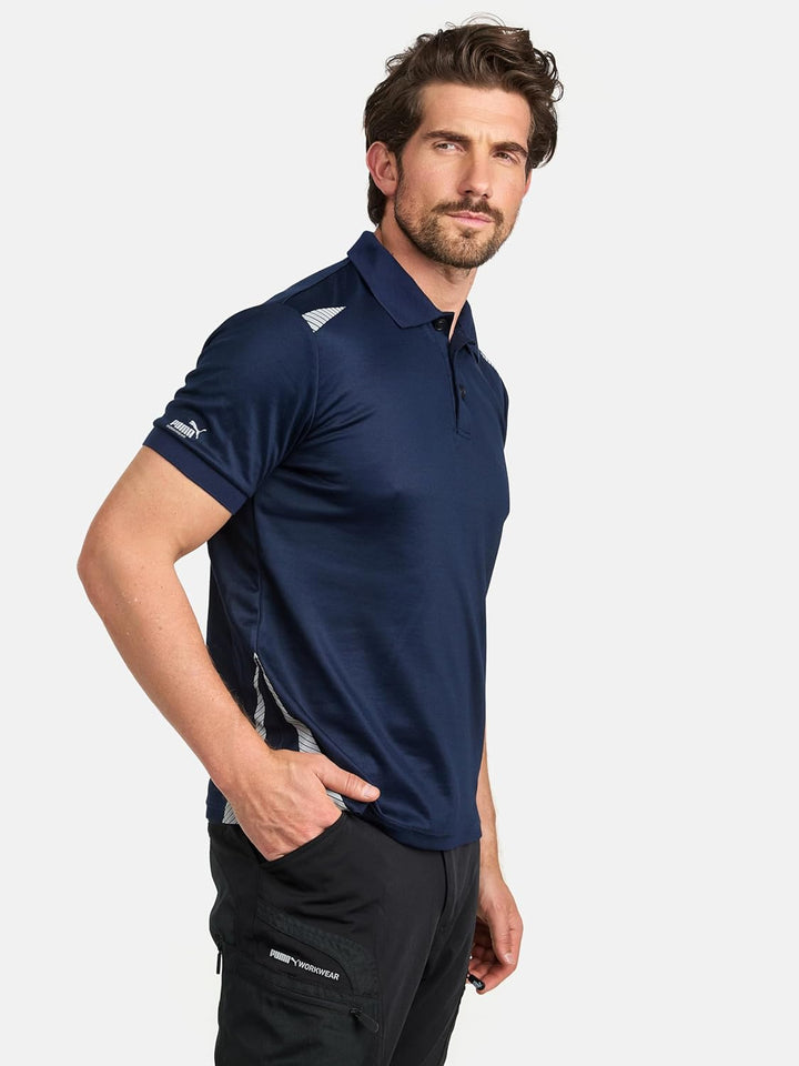 PUMA Workwear – Premium Poloshirt Herren – Funktionsshirt mit Reflektoren – Arbeitsshirt für Handwer