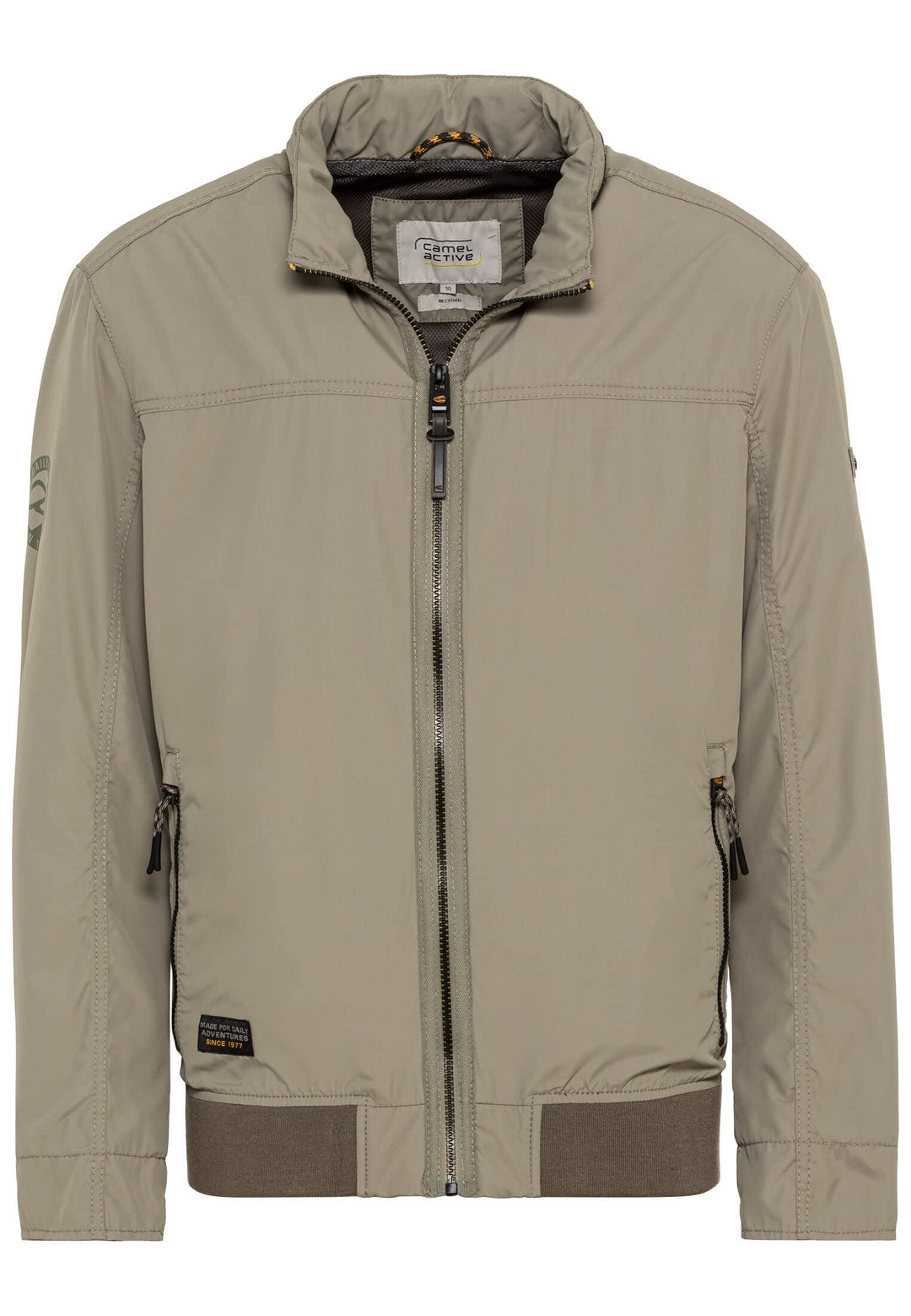 camel active Herren Leichter Blouson aus recyceltem Polyester 29 Khaki, 29 Khaki