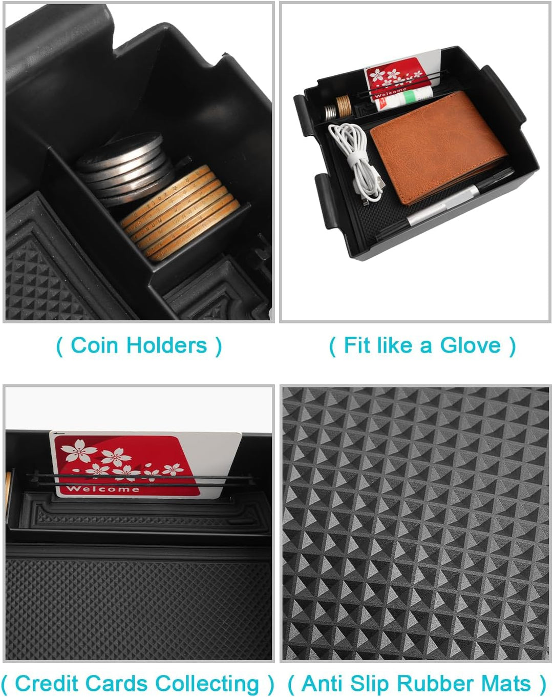 CDEFG [2 Stück] Kompatibel mit Hyundai Tucson NX4 2025 2026 Facelift Mittelkonsole Organizer + Armle