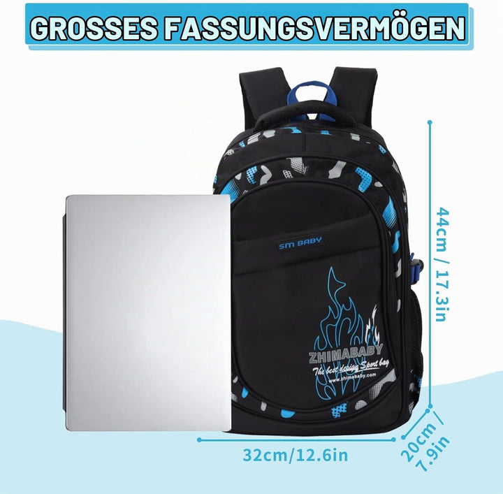 Amythe Kinderrucksack Schulrucksack Jungen Teenager, Lässiger Daypack Schule Leichter aus Nylon, 15-