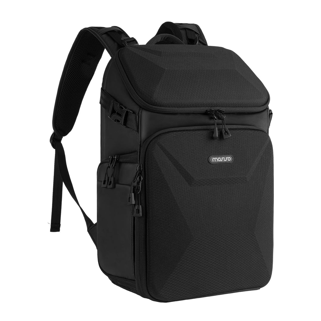MOSISO Kamerarucksack,DSLR Kameratasche mit Wasserdichter Regenhülle,Honeycomb Hartschalenkoffer Fot