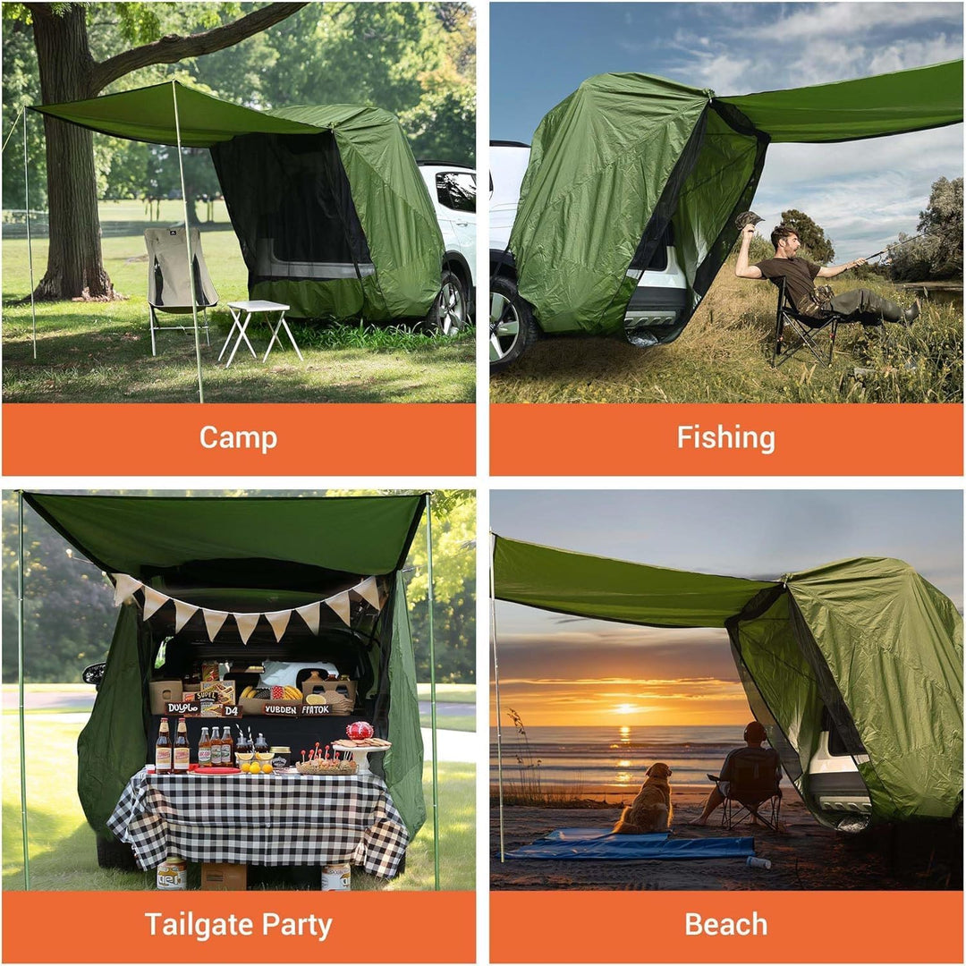 Universal Heckklappenzelt Caddy - Wasserdichtes Auto Heckzelt für Camping & Reisen - Kompatibel mit