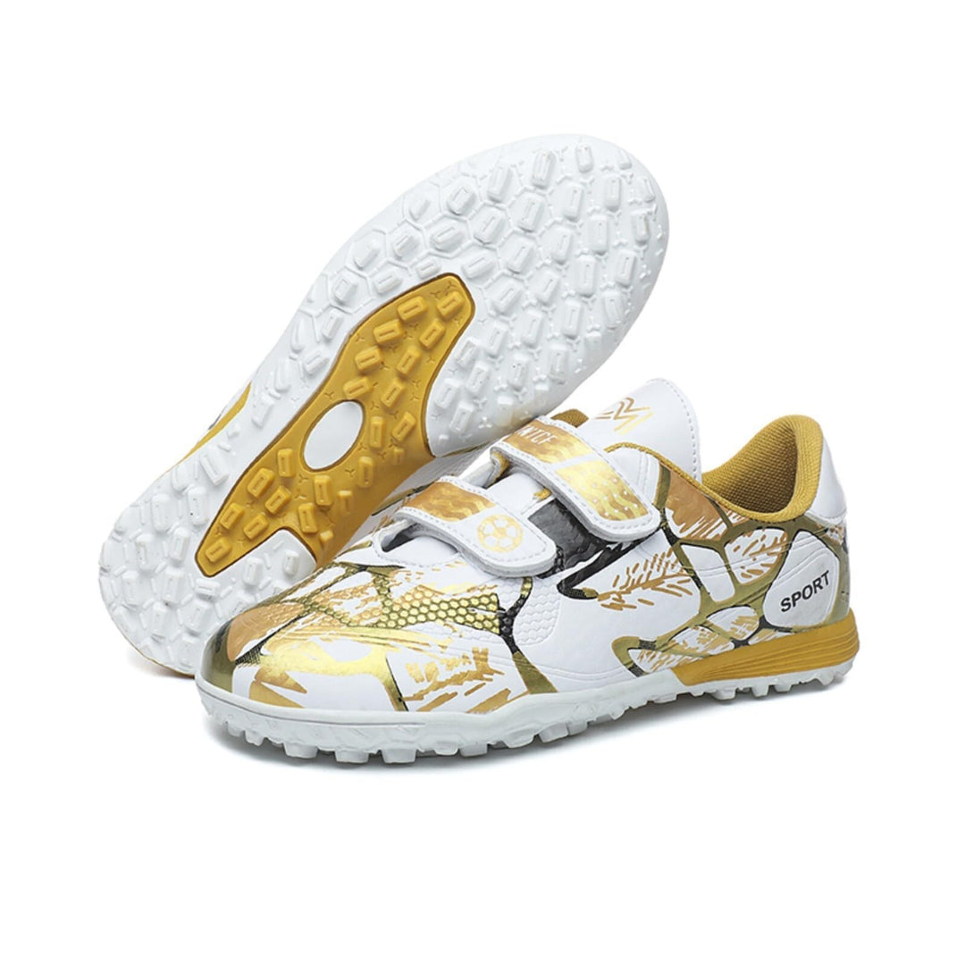 Agnueuty Fussballschuhe mit Stollen für Jungen Mädchen Athletics Football Schuhe Laceless Leichtathl