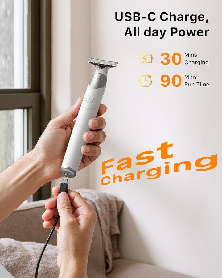 5-in-1 Beard Trimmer Grooming Kit, Portable Travel Magnetic Electric Razor for Men with Nose Hair Tr