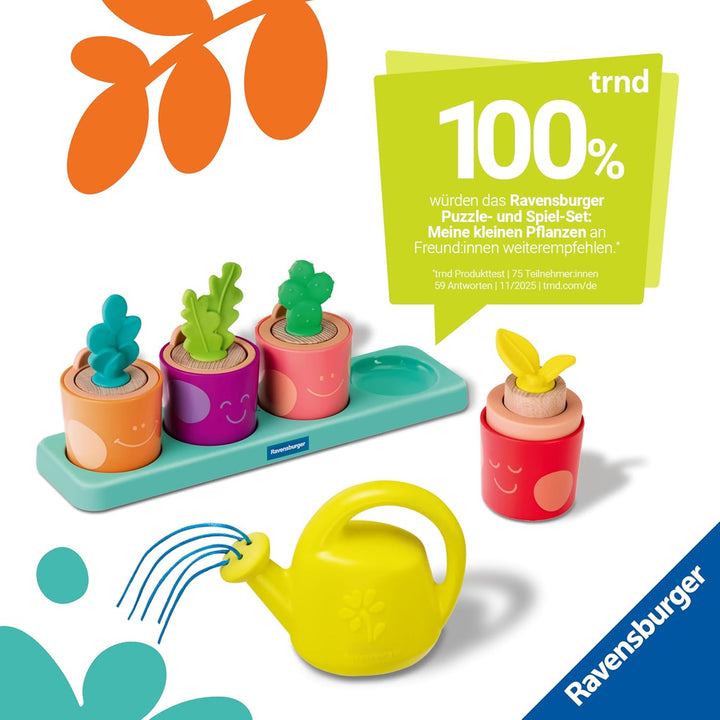 Ravensburger 12034063 Play+ Puzzle- & Spiel-Set: Meine kleinen Pflanzen, Kinderpuzzle, Pretend Play
