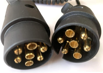 Adapter Stecker Spiralkabel 7 Polig auf 7-polig Adapterkabel Anhänger Verlängerungskabel 2m männlich