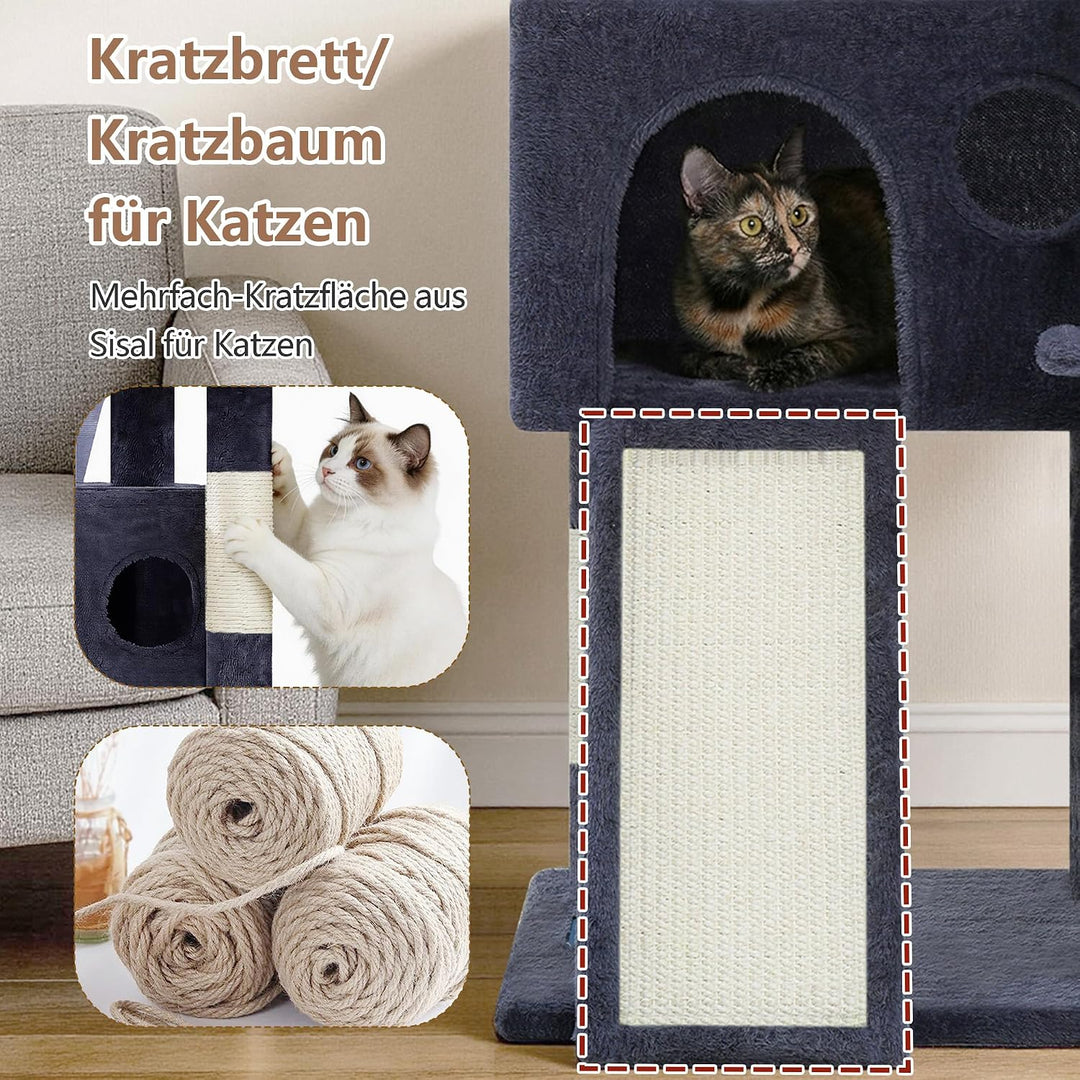 Gitelsnour Kratzbaum für Kätzchen, Katzenbaum für Innenbereich, 107 cm Katzenkratzbaum mit Kratzstäm