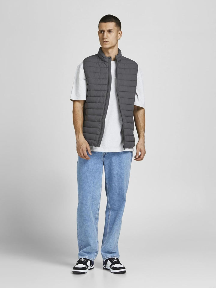 JACK & JONES Male Steppweste Steppweste, S Asphalt