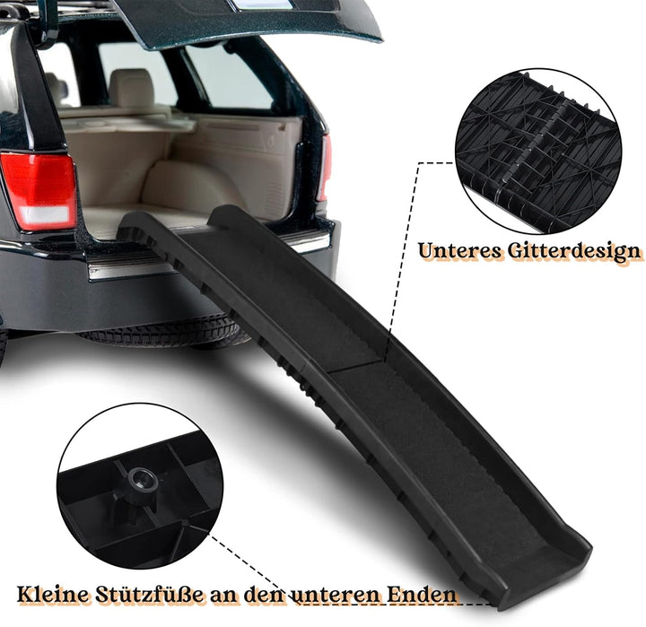 FIVMEN Hunderampe Auto Klappbar Hundetreppe Anti-Rutsch bis 90 kg 156x40cm Rampe Hund für SUV Grosse