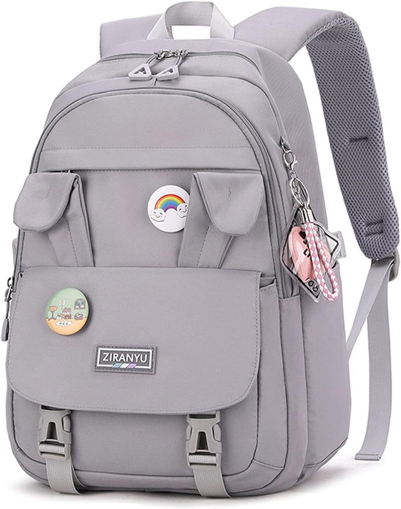 Rucksack Damen Schulrucksack Mädchen Teenager, Laptop-Rucksäcke 15,6 Zoll College Schultasche Anti-D