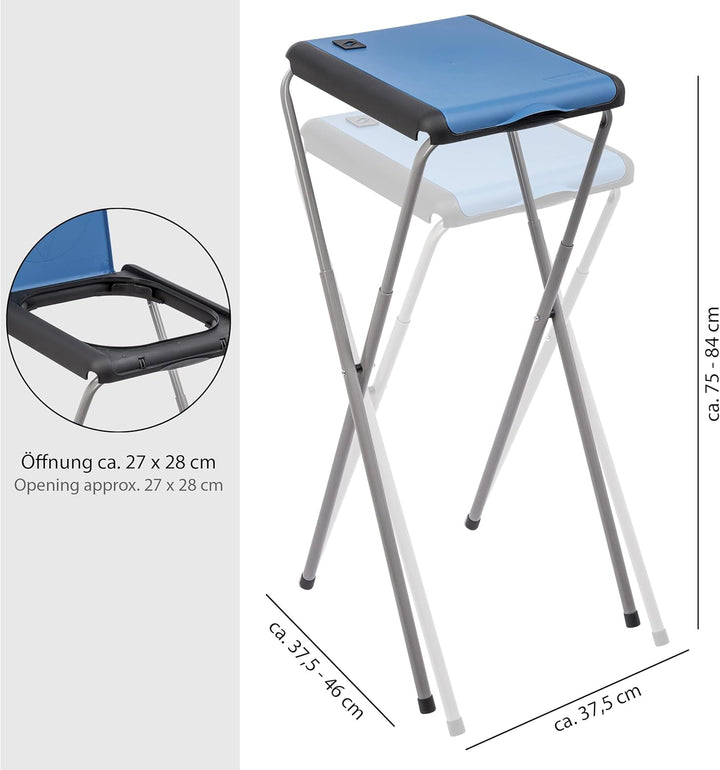 ONVAYA® Müllsackständer bis 120 Liter mit Deckel | Blau | Stabiler höhenverstellbarer Müllsackhalter
