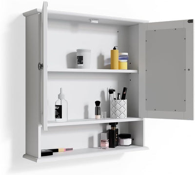 Vicco Bad Spiegelschrank Bianco, Weiss, 56 x 58 cm, Weiss