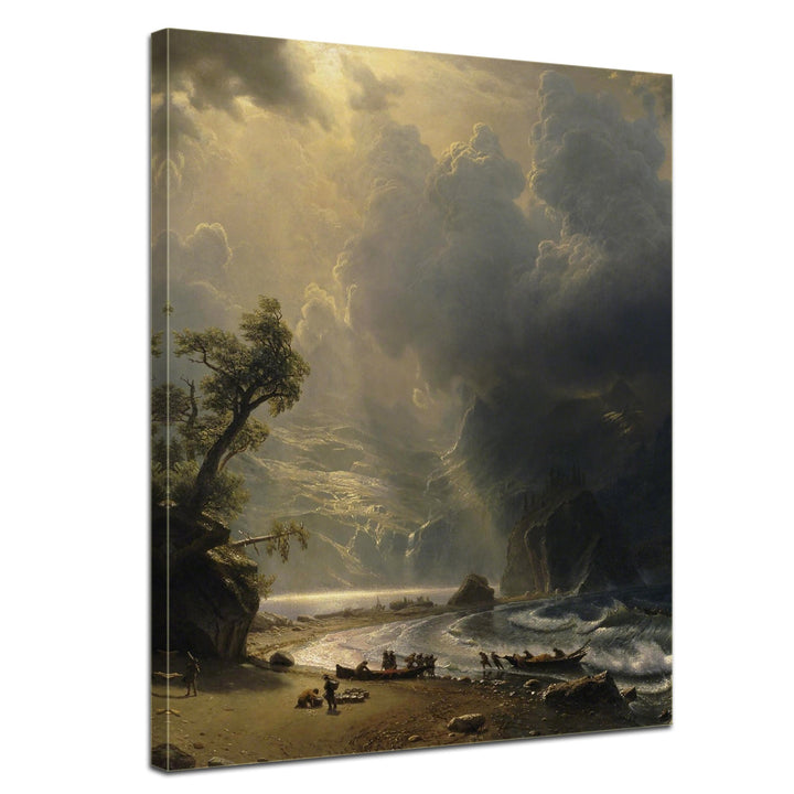 Bilderdepot24 Bild auf Leinwand | Albert Bierstadt Puget Sound on the Pacific Coast in 60x80 cm als