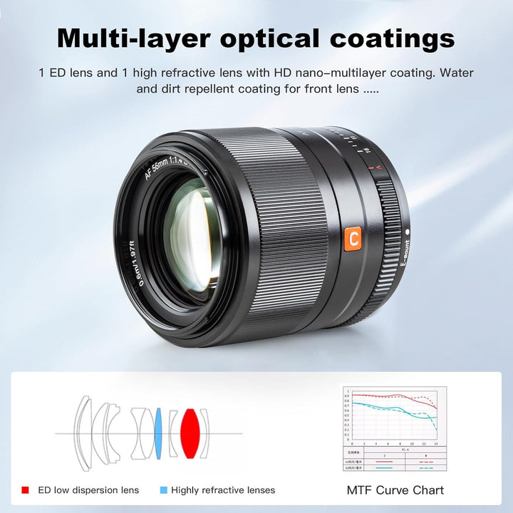 VILTROX 56mm F1.4 Autofokus Objektive APS-C für Sony E Mount Kamera Objektive Standard Camera Lenses