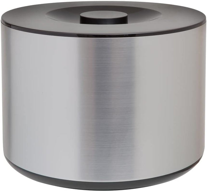 BARCRAFTERS Grosser Eiswürfelbehälter 10 Liter in gebürsteter Aluminiumoptik | Eisbox mit Deckel 3-t