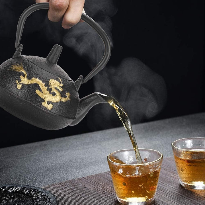 Agatige 300ml Japanische Teekanne, Gusseisen Teekanne mit Siebeinsatz für Teehaus, Zuhause, Einzugsg