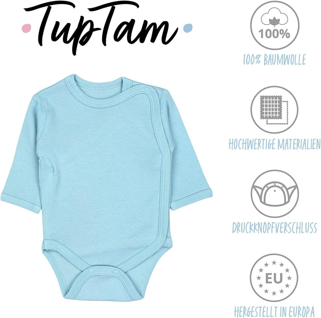 TupTam Baby Body Langarm – Wickelbody Langarm im 5er Pack aus Baumwolle für Mädchen und Jungen 56 Du