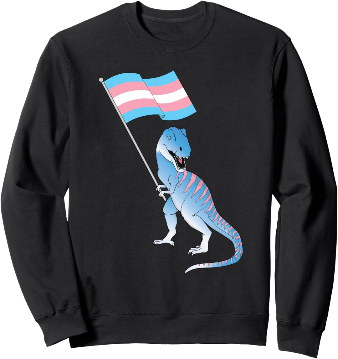 Transgender Dinosaurier Trans Pride LGBT Flagge Pronomen Sweatshirt