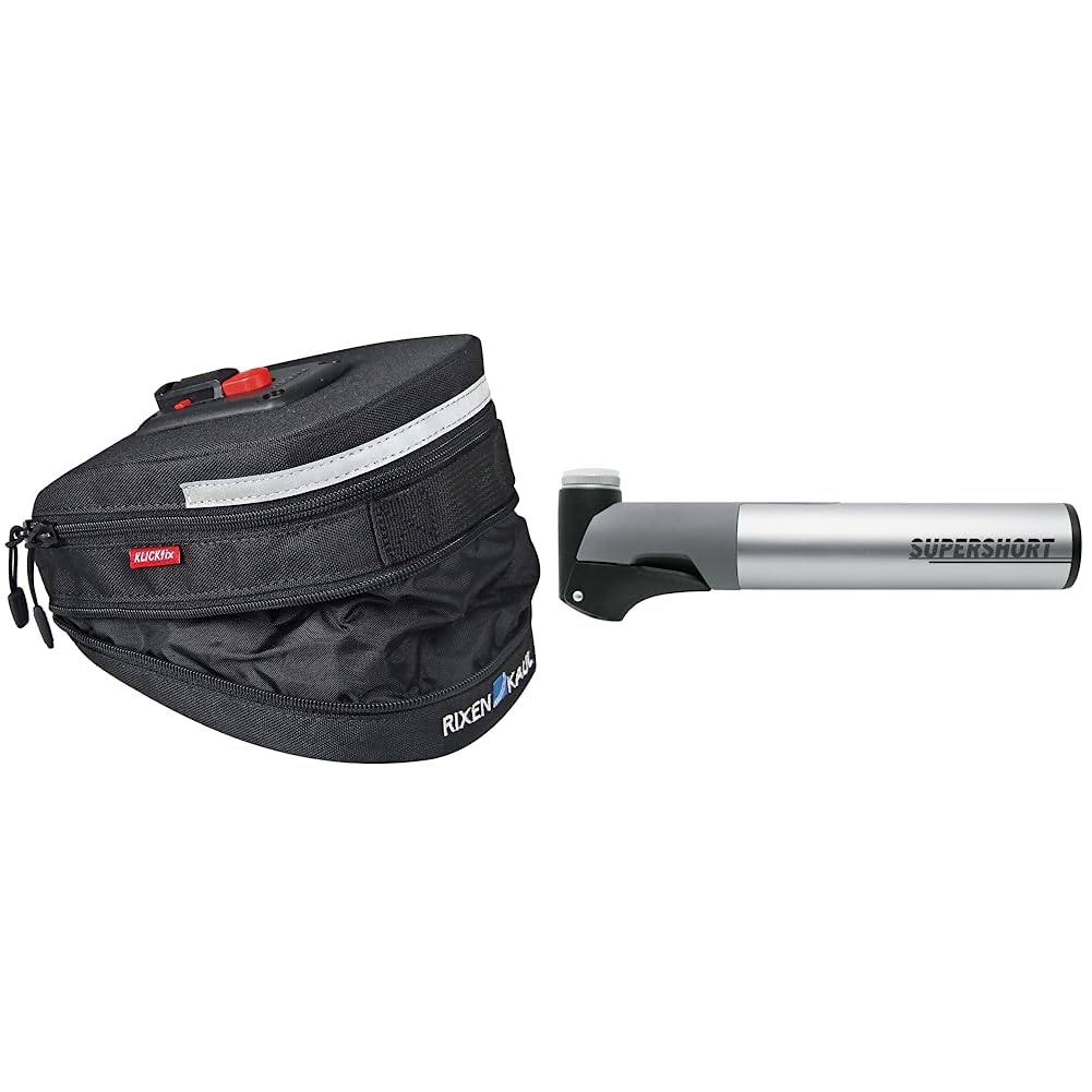 KLICKfix Farradtasche Micro 200 Expandable Schwa Satteltasche Schwarz & SKS Germany SUPERSHORT Minip