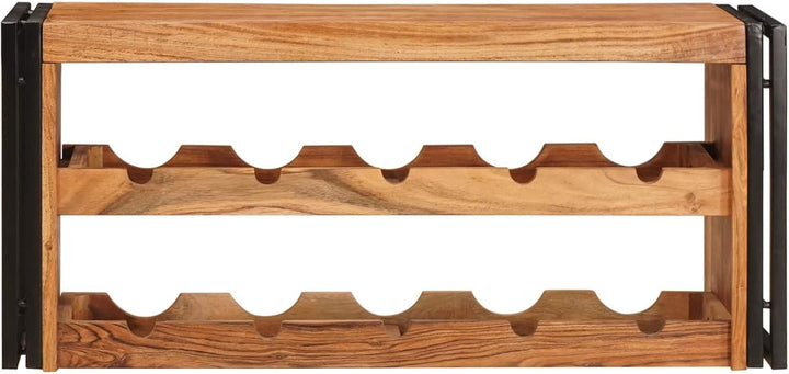 Flaschenhalter, Wandmontage, Holz, Braun, 100 x 45 x 33 cm Massives Akazienholz 100 cm, Massives Aka