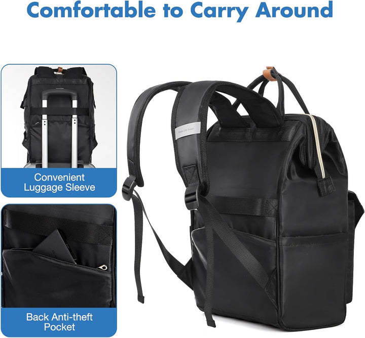 Lekesky Rucksack Damen Rucksack 15,6 Zoll Schulrucksack Daypack mit Anti Diebstahl Tasche für Reisen