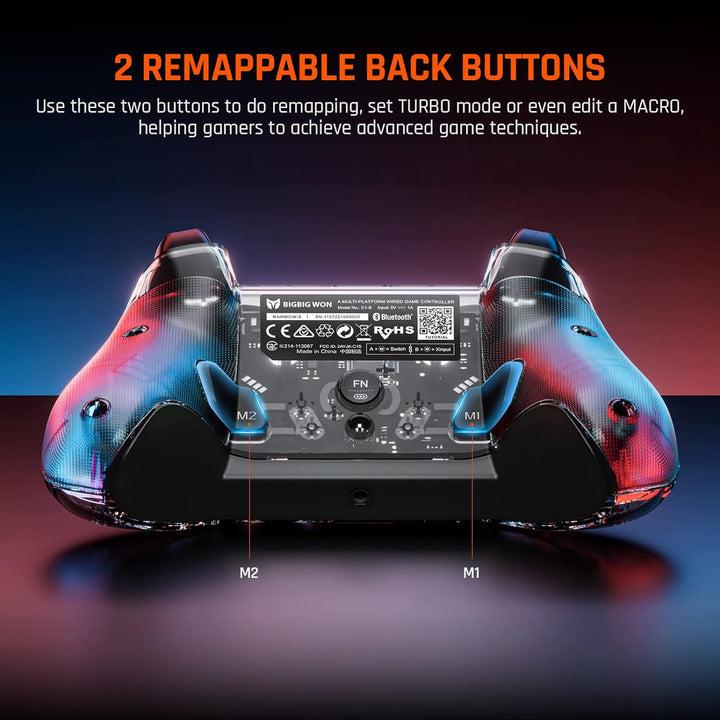 Black Shark BIGBIG WON verdrahteter Controller für PC Gaming,Switch Controller mit 6-Achsen Gyro,Mak