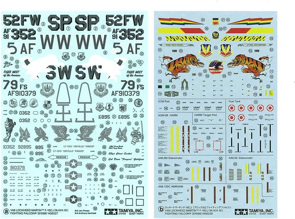 Tamiya 300061098 - 1:48 Lockheed Martin F-16CJ Fighting Falcon